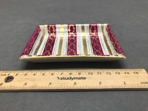 French Hand Painted Porcelain Jewellery Dish