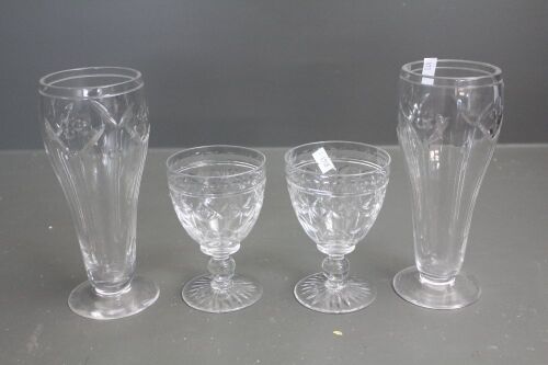 2 x Pairs of Stuart Crystal Glasses