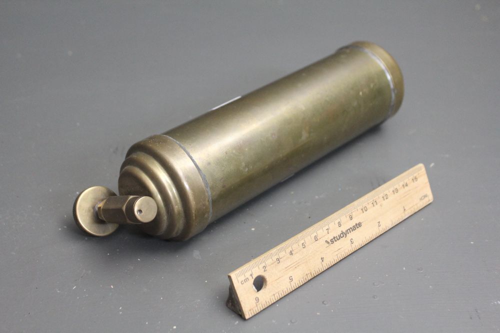 Small Vintage Brass Car Fire Extinguisher