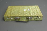 Unused Mahjong Set in Original Silk Covered Box - 2