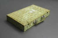 Unused Mahjong Set in Original Silk Covered Box - 4