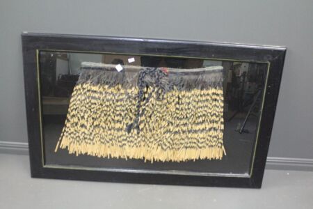 Vintage NZ Maori Framed Piu Piu Skirt and Greenstone Pendant