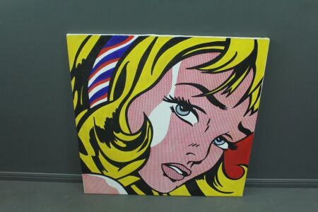 Large Roy Lichtenstein Pop Art Canvas Print