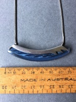 Sterling Silver and Blue Glass Pendant on S/S Chain - 3