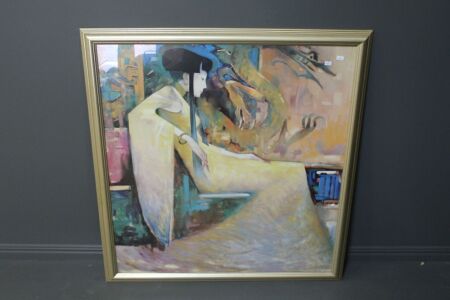 Large Gilt Framed Contemporary Lady Print