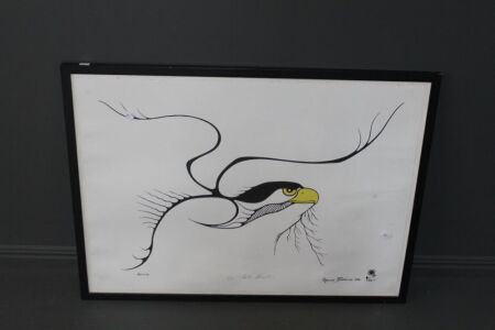 Framed Signed Ltd. Edition Print Nesting by Archie Beaulieu - Canadian Artist - 40/200