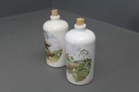 Pair of Dutch Painted Stoneware Gin Bottles - 2