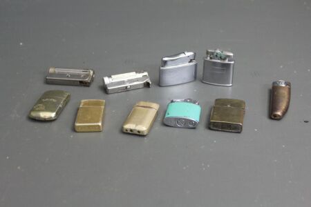 Lot of 10 Asstd Pocket Lighters - Flint and Electronic
