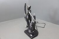 Art Deco Style Contemporary Bronzed Lady Table Lamp - 2