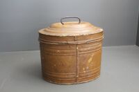 Antique Victorian Painted Steel Oval Hat Box - 5