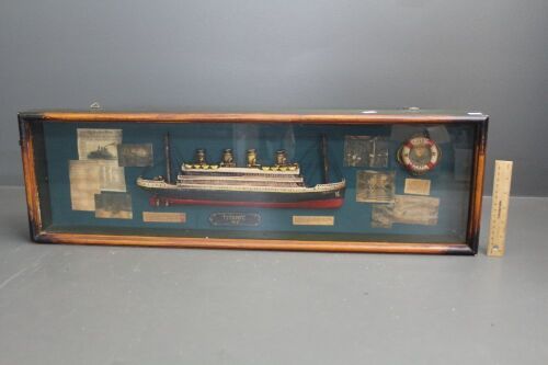Large Boxed Replica Diarama of The Titanic