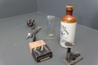 Asstd Lot of Vintage Desk, Kitchen and Bar Items inc. Antique Stapler - 2
