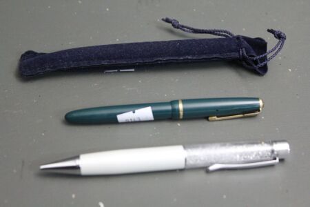 Vintage Parker Ink Pen + Swarovski Ball Point Pen