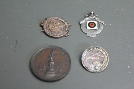 4 x Vintage Asstd Medals for Rifle Shooting inc. 1 Sterling Silver