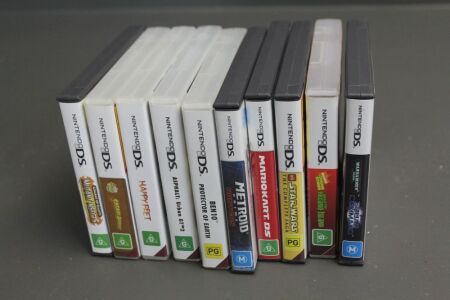 Lot of 10 x Asstd Nintendo DS Games inc Mario Kart DS, Lego Star Wars, Happy Feet,