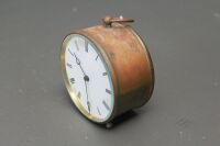 Antique French Brass Travelling Clock with Bevelled Glass Dial - Stamped VAP Brevete SGDG to rear - Has Key - Runs - 2