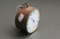 Antique French Brass Travelling Clock with Bevelled Glass Dial - Stamped VAP Brevete SGDG to rear - Has Key - Runs - 3