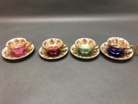 4 x JKW Decor Carlsbad Porcelain Cups and Saucers - 2
