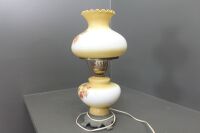 Large Mid Century Brass and Glass Kero Style Electric Table Lamp - 2