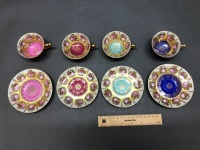 4 x JKW Decor Carlsbad Porcelain Cups and Saucers - 3