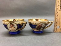 2 Vintage Carlsbad Porcelain Cups and Saucers - 2