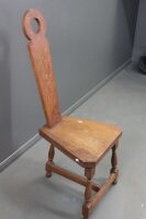 c1960's Vintage Teak Weavers Chair with Brass Inlaid Back and Stretcher - Made in Melbourne - 3