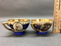 2 Vintage Carlsbad Porcelain Cups and Saucers - 3