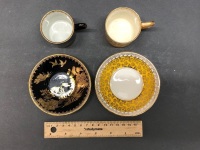 2 English Coffee Cans and Saucers - 4