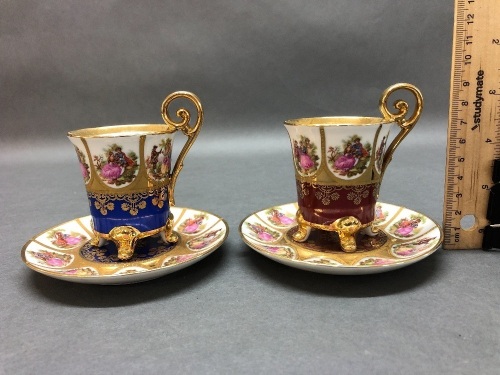 2 X JKW Bavaria Porcelain Cups and Saucers