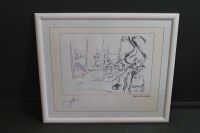 Large Framed Ltd Edition John Lennon Lithograph - Bed in for Peace - 731/4000