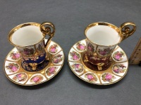 2 X JKW Bavaria Porcelain Cups and Saucers - 2