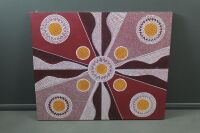 Large Original Aboriginal Dot Painting on Canvas - No Signature