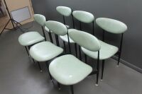 Set of 6 Grant Featherston Scape Dining Chairs in Sage Green Vinyl Upholstery - 2