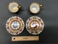 2 X JKW Bavaria Porcelain Cups and Saucers - 3
