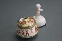 2 x Small Ceramic Musical Boxes - Kewpie + Nutcracker - 3