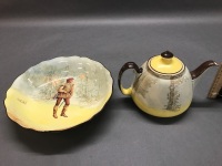 Royal Doulton Orlando Tea Pot and Bowl - 3