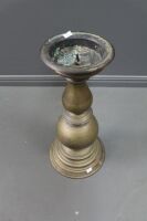 Large Heavy Antique Brass Candlestick - Possibly from Church - 2