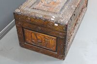 Large Carved Asian Camphorwood Chest - 4