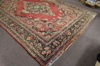 XL Vintage Hand Knotted Persian Wool Carpet in Pinks and Reds - Some Wear - 2