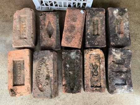 Asstd Lot of 10 Vintage and Antique Bricks inc. Convicts