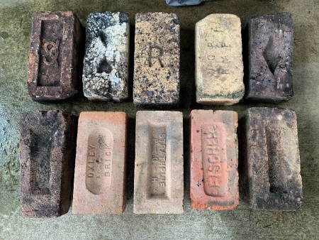 Asstd Lot of 10 Vintage and Antique Bricks inc. Convicts