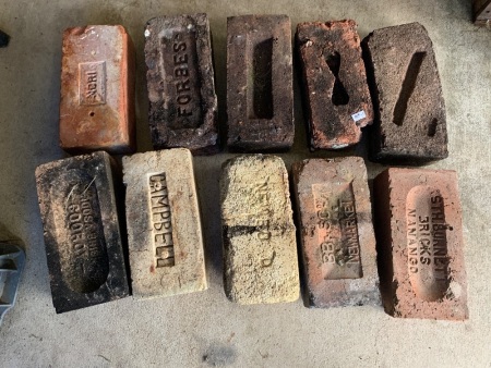 Asstd Lot of 10 Vintage and Antique Bricks inc. Convicts