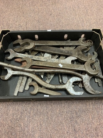 Asstd Lot of Vintage Spanners from Small to Huge