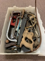 Asstd Box Lot of Vintage Tools inc. Saws - 3