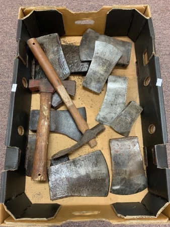 Asstd Lot of Vintage Axe Heads - Some Stamped