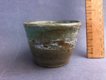 Vintage Part Glazed Small Rice Bowl Thouhgt to be Changi POW Rice Ration Bowl
