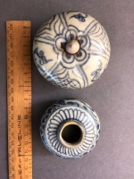 2 x c1500's Annamese Ware Pots - 1 With Knobbed Lid - 2