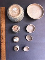 4 x Early Thai Lidded Pots c1400's - Inc 3 Miniatures - 4