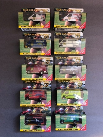 1996 ARL 10 Ltd Edition Matchbox Club Car Collectable Ford Transits Unused in Original Boxes