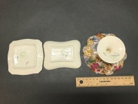 Royal Winton Vintage Chintz ‘Marguerite’ - Small Tazza and 2 Trinket/Pin Dishes - 4